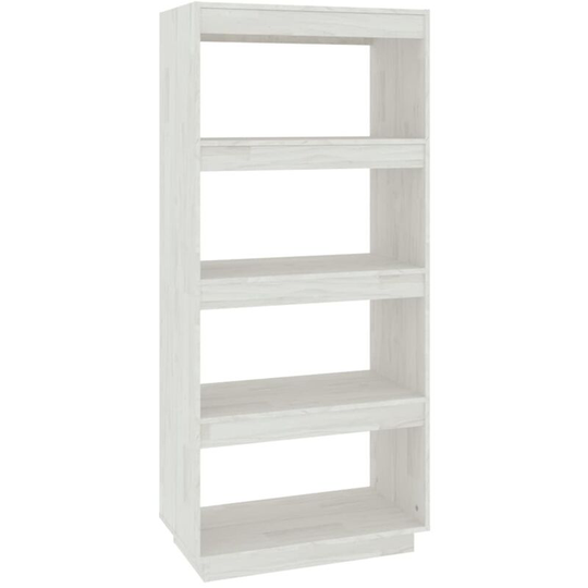 Vidaxl - Book Cabinet/Room Divider White 60x35x135 cm Solid Pinewood White