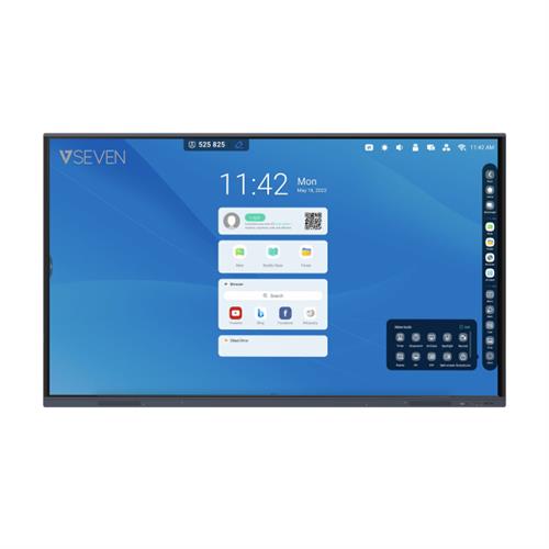 V7 IFP7501- interactive whiteboard 190.5 cm (75") 3840 x 2160 pixels Touchscreen Black