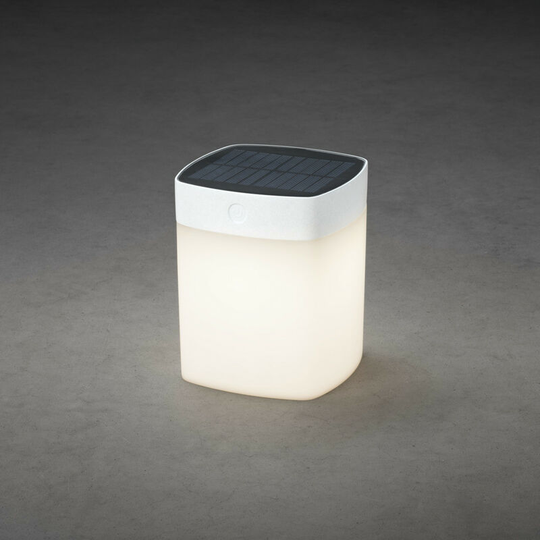 Konstsmide Lighting - Konstsmide Assisi Outdoor Portable Square Solar Powered Table Light White, IP44