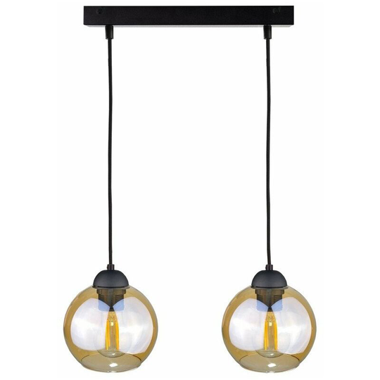 Keter Ambre Bar Pendant Ceiling Light Black, 50cm, 2x E27