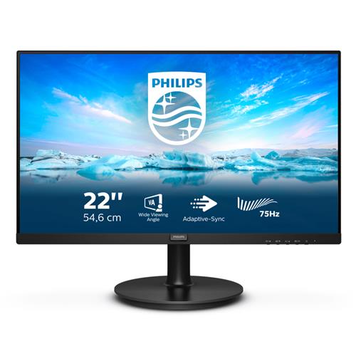 Philips V Line 222V8LA/00 computer monitor 54.6 cm (21.5") 1920 x 1080 pixels Full HD LCD Black