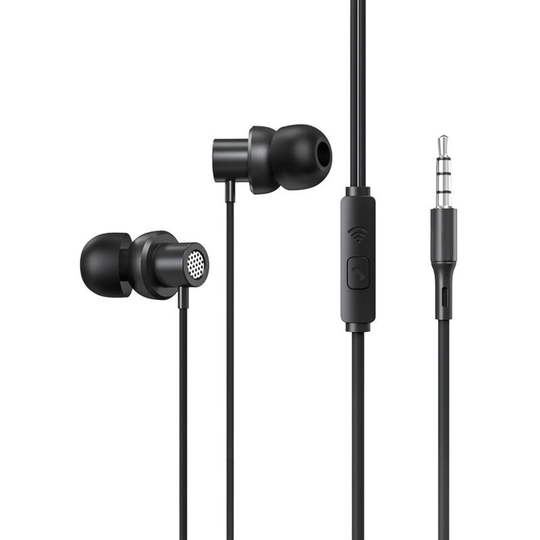 Lenovo - TW13 3.5mm Wired Earphone In-ear Subwoofer Headphone Sports Earbud with hd Noise Cancelling Microphone Ergonomic Design