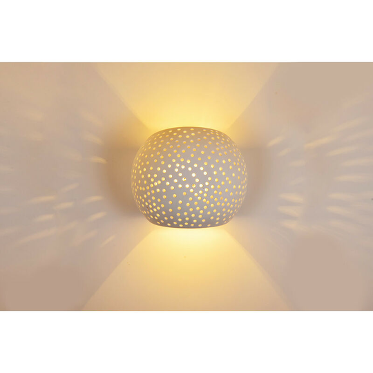 Integral Indoor Decorative Paintable Plaster Katerini Wall Light IP20 For 1 x G9 Max 40W White