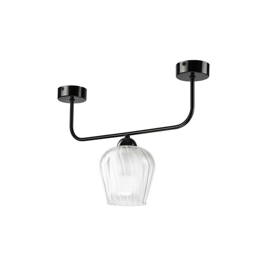 Jasmin Semi Flush Light Black, 3x E27