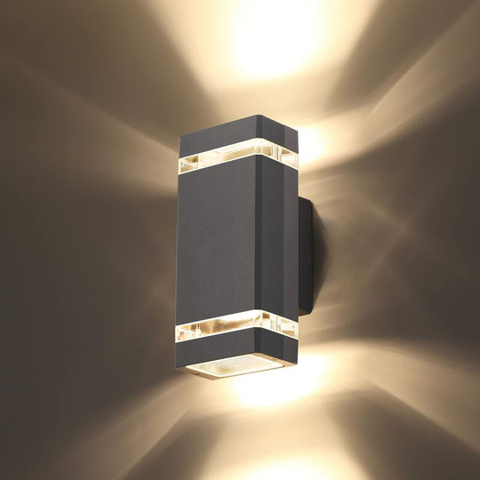 Outdoor Square led Up and Down Wall Light, Waterproof Aluminum Body, 3000k 5W 1 Pack