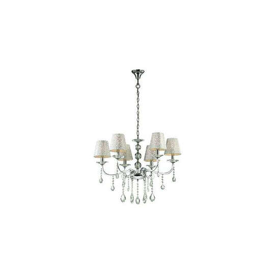 Ideal Lux Lighting - Ideal Lux Pantheon - 6 Light Multi Arm Chandelier Silver Finish, E14