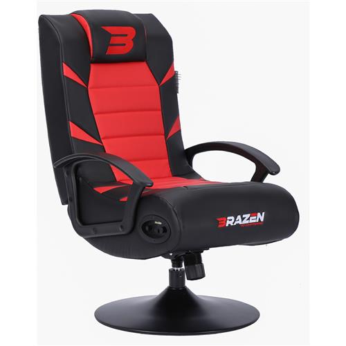 BraZen Gaming Chairs Pride 2.1 Bluetooth Surround Sound Gaming Chair Black/Red