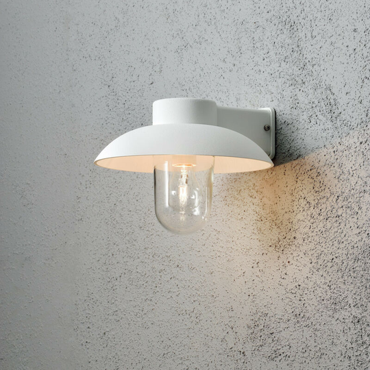 Konstsmide Mani Outdoor Classic Dome Wall Light Matt White Max Watt 1x 60, E27, IP44