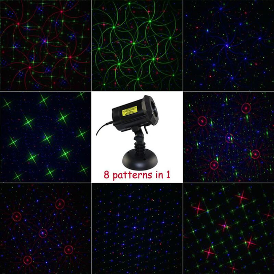 Dalanpa Garden Lights Indoor Outdoor LEDs Projector Lights 8 Festive Design for Home and Garden