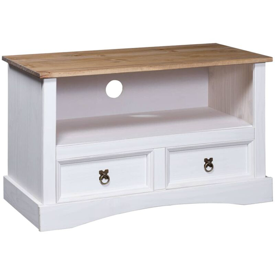 Devenirriche - tv Cabinet Mexican Pine Corona Range White 91x43x56 cm - White