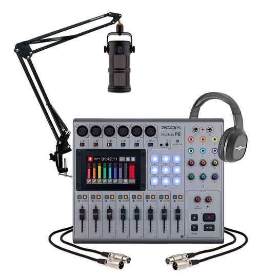 Zoom Podtrak P8 Podcasting Bundle with Sontronics Podcast Pro