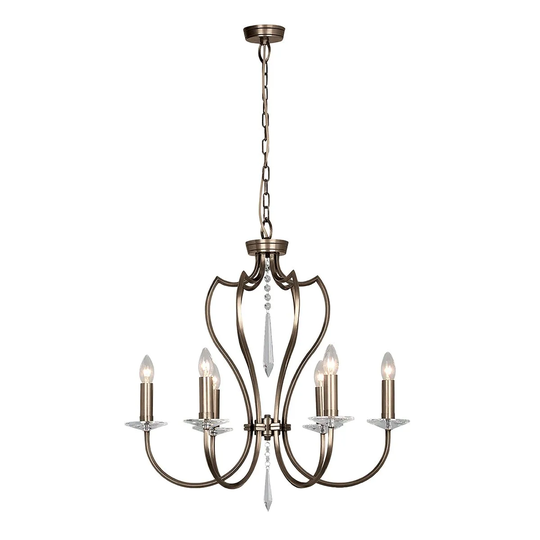 Elstead Lighting Pimlico 6 Light Chandelier Dark Bronze