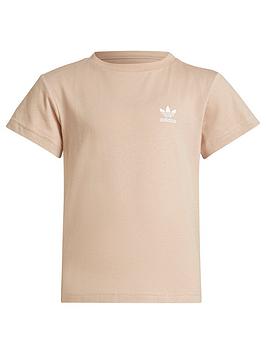 Boys, adidas Originals Younger Kids Essentials T-Shirt - Light Brown, Light Brown, Size 3-4 Years