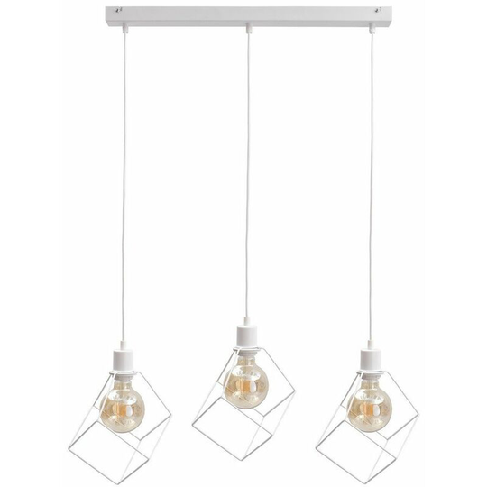 Keter Ruben Bar Pendant Ceiling Light White, 60cm, 3x E27
