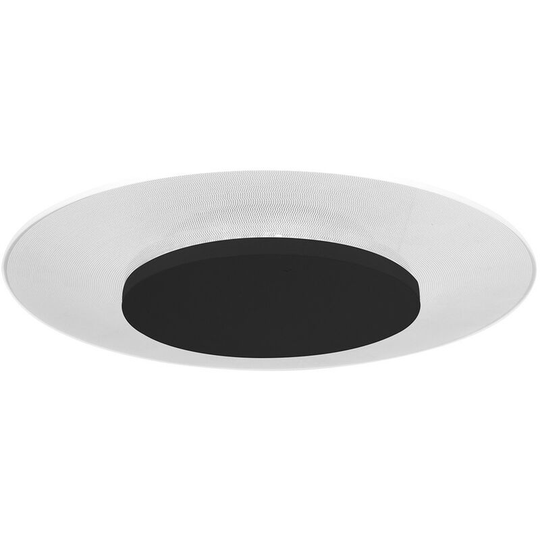 Sienna Lido Flush Ceiling Light Black Matte, Transparent Edited