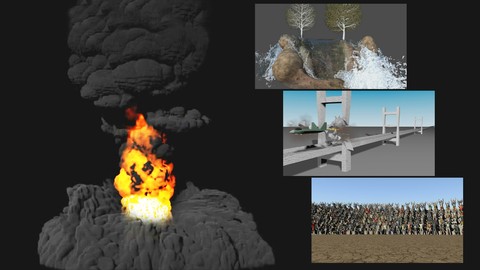 MEGA PACK 4 en1 - VFX con Maya, Bifrost Bullet Golaem Fluids