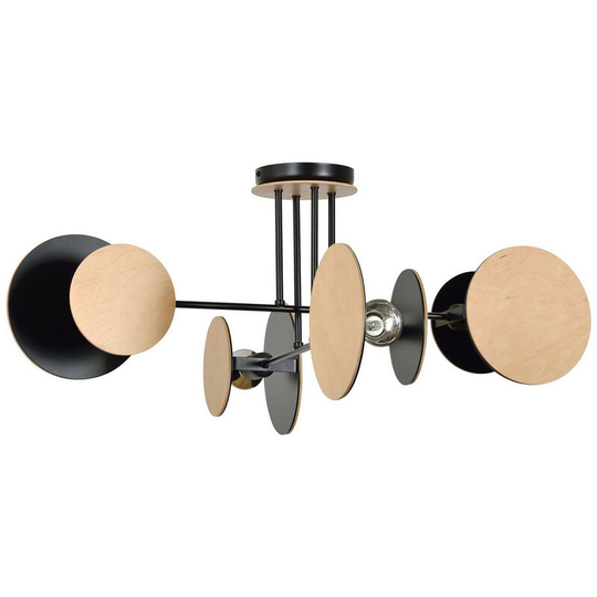 Emibig Zita Black Semi Flush Light 4x E27