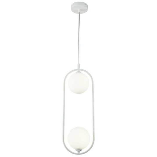 Maytoni Lighting - Ring Globe Ceiling Pendant Lamp White, 2 Light, G9