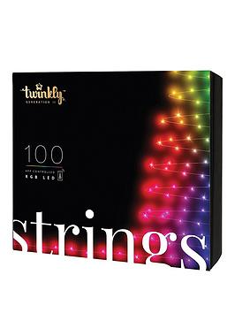Twinkly 100L 4.3Mm Diffuse Flat Rgb Lens Light String, 8Cm Lamp Spacing, Black/Green Wire, Bt+Wifi, Gen Ii, Ip44