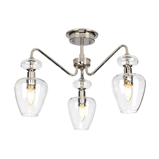 Elstead Lighting Armand 3 Light Pendant Polished Nickel