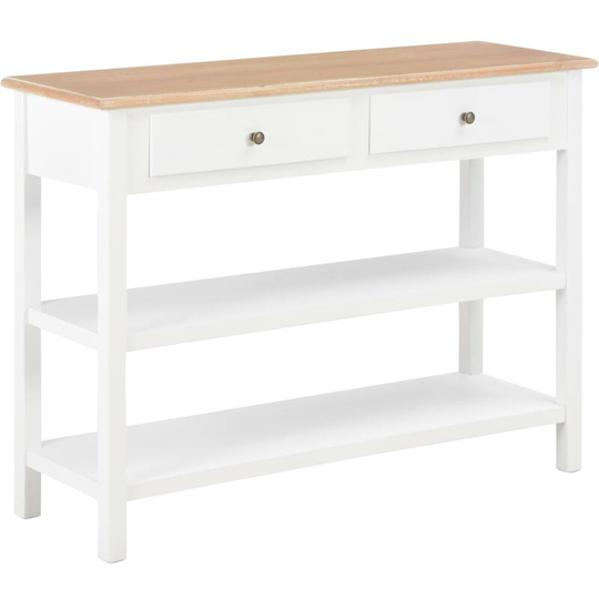 Sideboard White 110x35x80 cm mdf - White