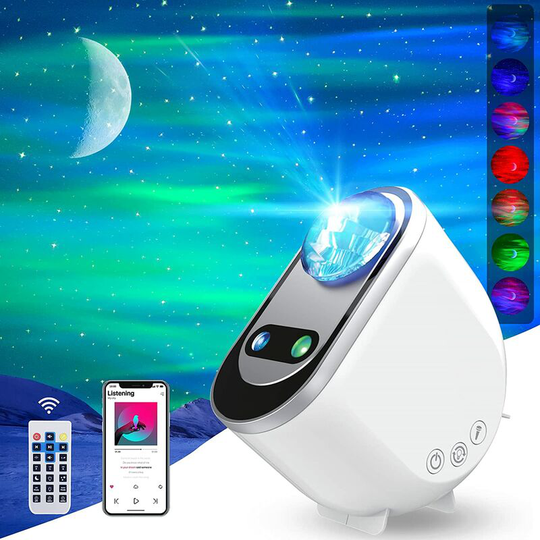 Flkwoh - Star Sky Projector, Galaxy Projector Night Light for Kids with Bluetooth Speaker, led Star Projector Lamp for Bedroom Decoration, Gift, Real