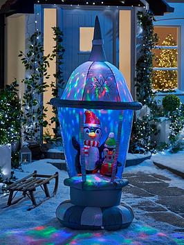 Penguin Inflatable Light Up Scene Outdoor Christmas Decoration