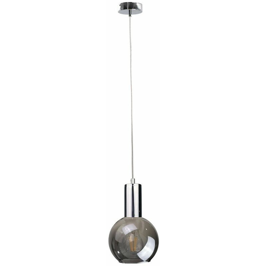 Keter Supra Dome Pendant Ceiling Light Silver, 15cm, 1x E27