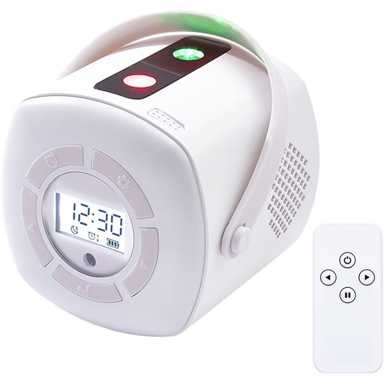 Asupermall - Star Projector Night Light With Digital Music Alarm Clock Starry Ceiling Night Light Projector With Remote Control 24 Groups Pattern for