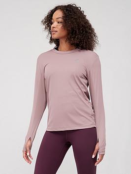 adidas Brand Love Long Sleeve T-Shirt - Light Red, Light Red, Size S, Women