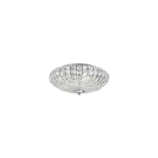 Ideal Lux Virgin - 5 Light Small Flush Ceiling Light Chrome, G9