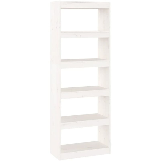 Book Cabinet/Room Divider White 60x30x167.5 cm Solid Wood Pine Vidaxl White