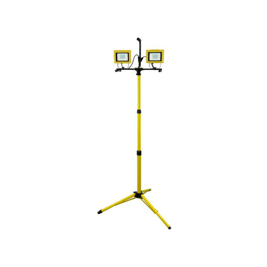 Faithfull Power - Plus FPPSLLED60V smd led Twin Tripod Site Light 60W 2 x 2700 Lumens 240V - FPPSLLED60V