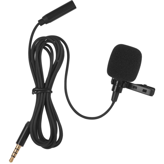 Mini Clip-on Lapel Lavalier Condenser Microphone Mic with 3.5mm Headphone Output Jack for iPhone iPad Android Smartphone dslr Camera Computer pc
