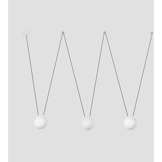 Faro Lighting - Faro Mine - 3 Light White Suspension Pendant, E27