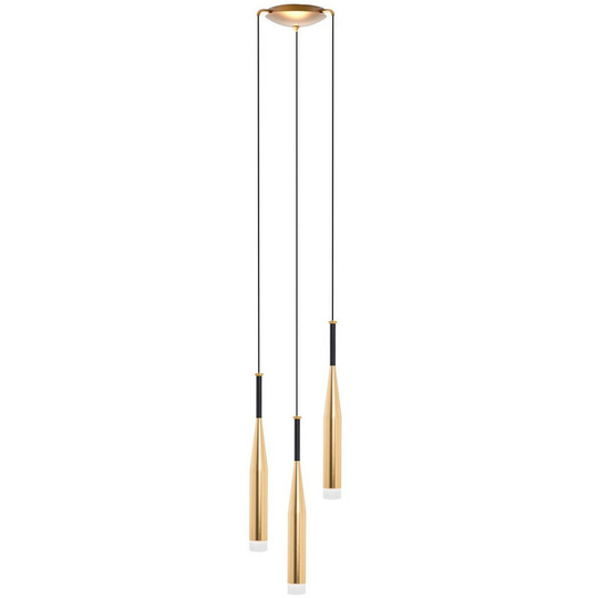 Zumaline Conte Cluster Pendant Ceiling Light, Gold, Black, White, 3x G9