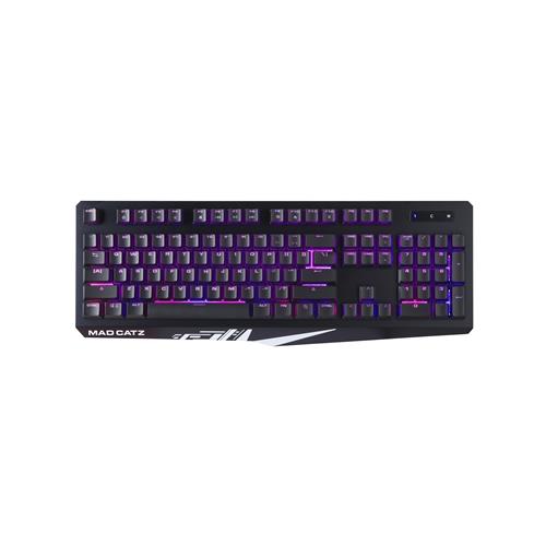 Mad Catz S.T.R.I.K.E. 2 Membrane Gaming Keyboard USB 2.0 9 Variations of RGB Lighting Effects with Anti-ghosting N-Key Rollover UK Layout Aluminium Faceplate