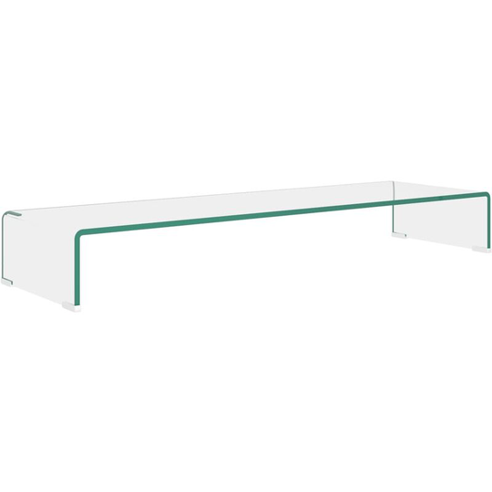 Devenirriche - tv Stand/Monitor Riser Glass Clear 100x30x13 cm - Transparent