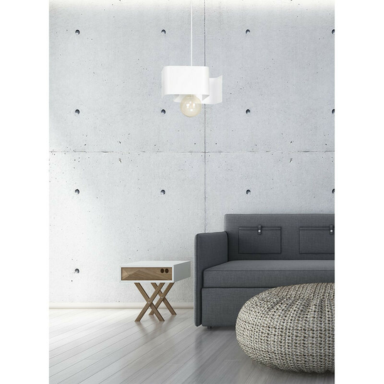 Emibig Koma White Slim Pendant Ceiling Light 1x E27