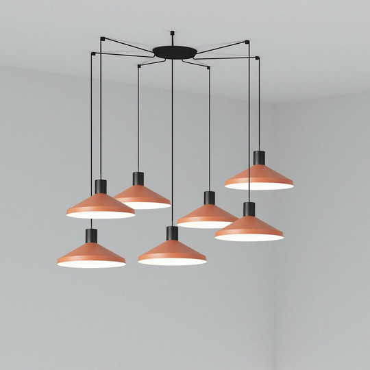 Faro Lighting - Faro kombo - Cluster Pendant Ceiling Light Orange, E27