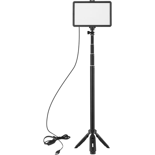 Asupermall - Andoer Upgraded usb Bi-color Temperature led Video Light Kit with 1 * led Fill Light 3200K-5600K 10 Levels Brightness + 1 * Extendable