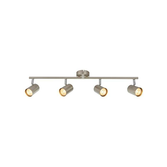 Saxby Lighting - Saxby Arezzo - 4 Light Spotlight Bar Satin Chrome Effect, Chrome Plate, GU10