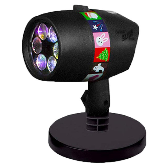 12 Pattern Slides Dazzling Laser Light Show Outdoor Lights Projector Light for Holiday Party - uk Plug