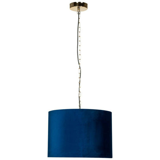Zumaline Lighting - Zumaline Inga Cylindrical Pendant Ceiling Light, Blue, 1x E27