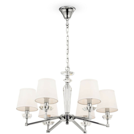 Maytoni Lighting - Maytoni Classic - Beira Classic Beira 6 Light Nickel Chandelier with Shades
