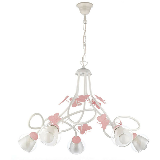 36onli - Suspension butterfly 5 Light Glass,Metal