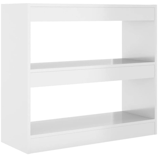Book Cabinet/Room Divider High Gloss White 80x30x72 cm Vidaxl White