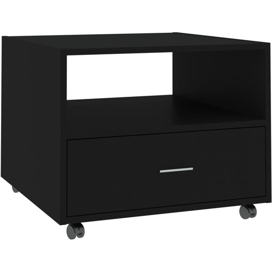 Coffee Table Black 55x55x40 cm Engineered Wood Vidaxl Black