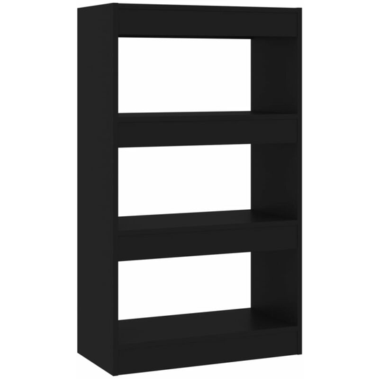 Book Cabinet/Room Divider Black 60x30x103 cm Engineered Wood Vidaxl Black