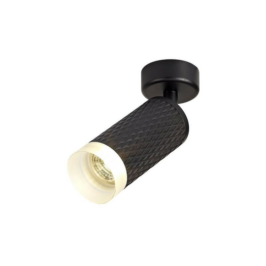 Luminosa Lighting - 1 Light Surface Mounted Spotlight GU10, Sand Black, Acrylic Ring